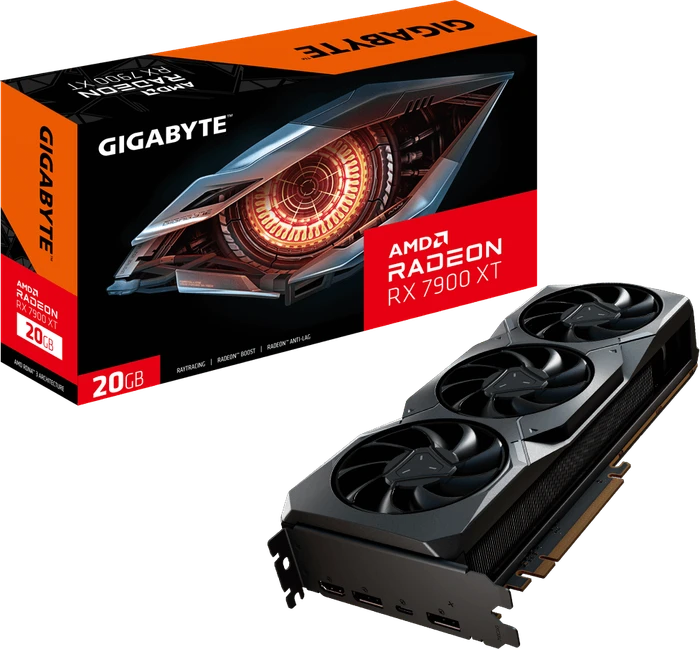 GIGABYTE Radeon RX 7900 XT 20G, 20GB GDDR6, HDMI, USB-C, 2x DP