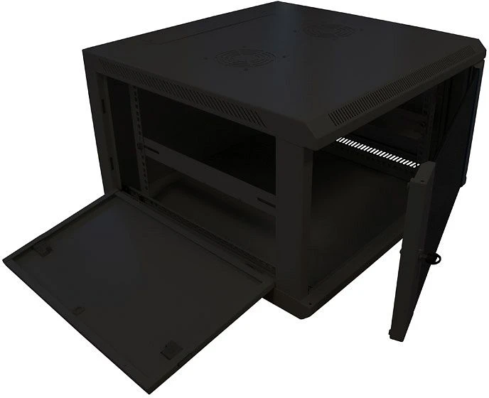 Allnet Wandschrank 4HE, einteilig, IP2X, schwarz