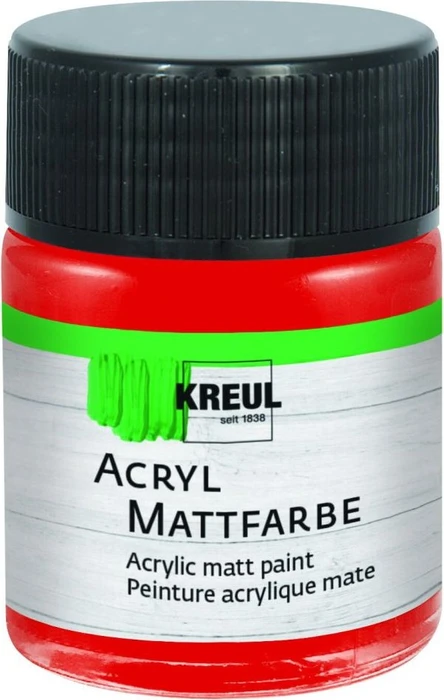 Kreul Acryl Mattfarbe, brillantrot, 50ml (75555)
