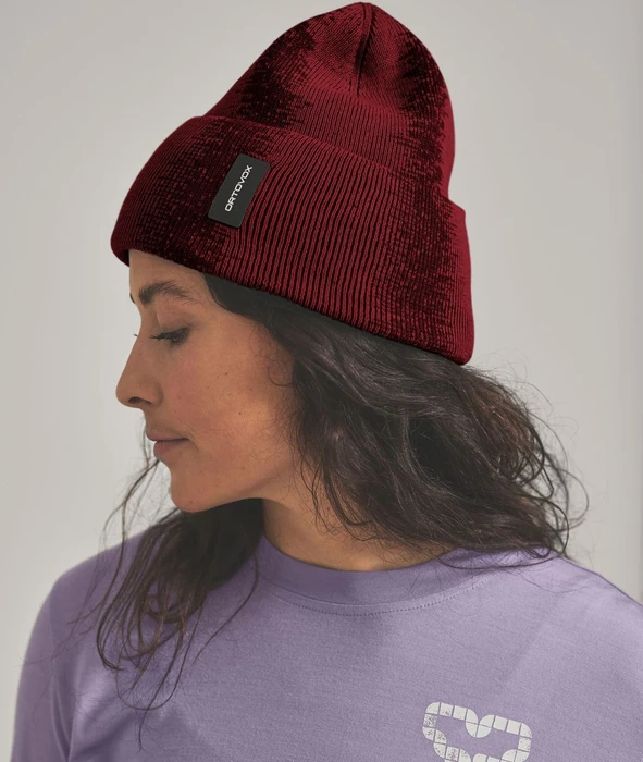 Ortovox Nicholson Rib Beanie red malbec