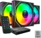 Mars Gaming MF-3D Pro Kit, schwarz, LED-Steuerung, Fernbedienung, Lüftersteuerung, 120mm, 3er-Pack Vorschaubild