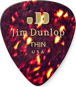 Dunlop Celluloid Shell Pick, Thin, 12-Pack