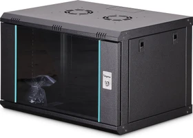 Digitus Dynamic-N Serie 19" Wandgehäuse 7HE, unmontiert, Sicherheitsglastür, IP2X, RAL 9005, 450mm tief