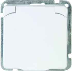 uniTEC MONTREAL Serie 502 Steckdose mit Klappdeckel, ultraweiß