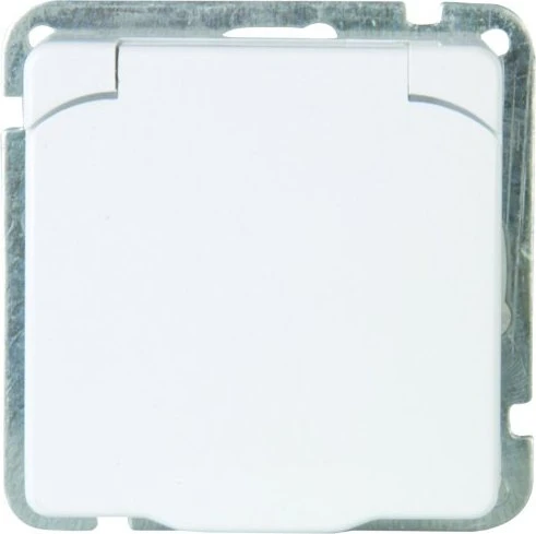 uniTEC MONTREAL Serie 502 Steckdose mit Klappdeckel, ultraweiß