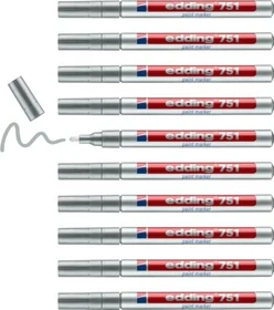 edding 751 Lackmarker silber, 10er-Pack