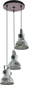 Eglo Barnstaple Hängeleuchte 3-flammig silber/braun