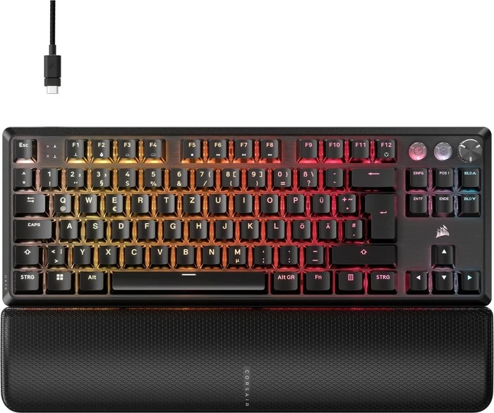 Corsair Gaming K70 PRO TKL Magnetic-Mechanical, schwarz, Corsair MGX Hyperdrive, USB, DE