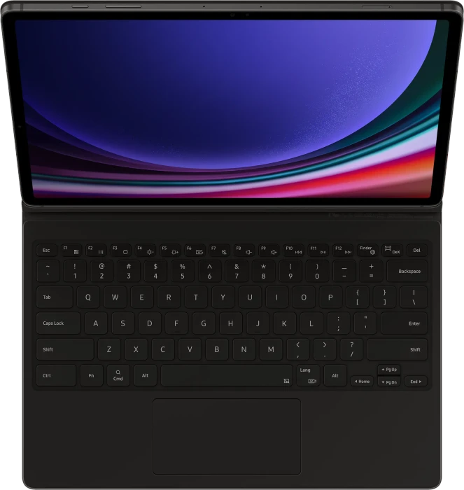 Samsung EF-DX815 Book Cover Keyboard für Galaxy Tab S9+ / S9 FE+ / S10+, schwarz, DE