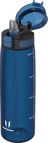 Super Sparrow Tritan Frosted Trinkflasche 1l midnight blue