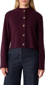 Comma Rundhals Strickjacke bordeaux (Damen)