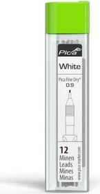 Pica-Marker Fine Dry Set Bleistiftmine 0.9mm weiß, 12er-Pack