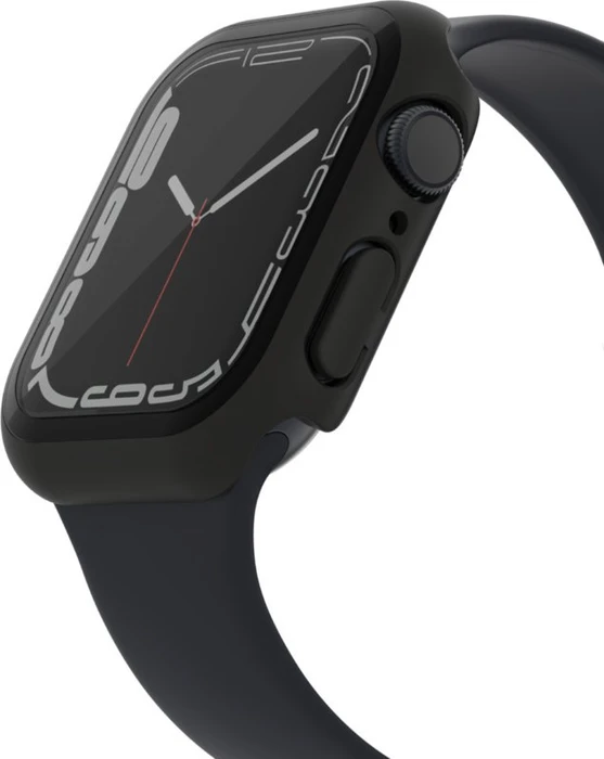Belkin ScreenForce antimikrobieller TemperedCurve 2-in-1-Displayschutz mit Schutzrand für Apple Watch (40mm/41mm) schwarz