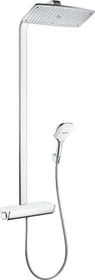Hansgrohe Raindance E Showerpipe 360 1jet Thermostat Duschsystem chrom/weiß
