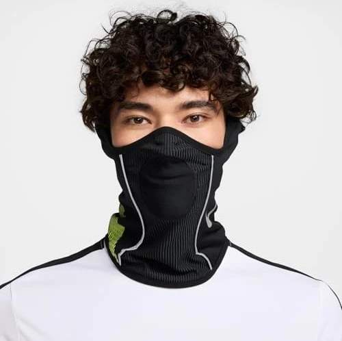 Nike Dri-FIT Fußball Snood Halswärmer black/volt/metallic silver
