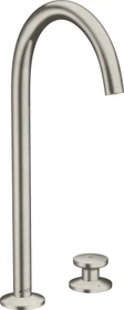 Hansgrohe Axor One 2-Loch Waschbeckenarmatur Select 260 Push-Open Ablaufgarnitur edelstahloptik