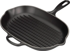 Le Creuset Signature Gusseisen Grillpfanne oval 32cm schwarz