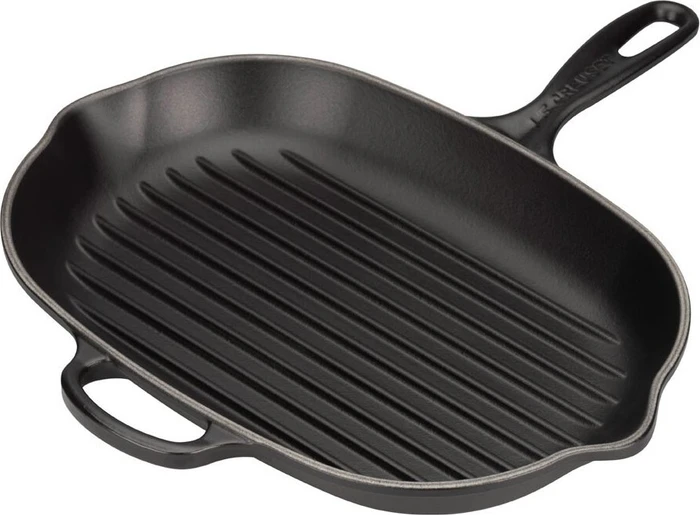 Le Creuset Signature Gusseisen Grillpfanne oval 32cm schwarz