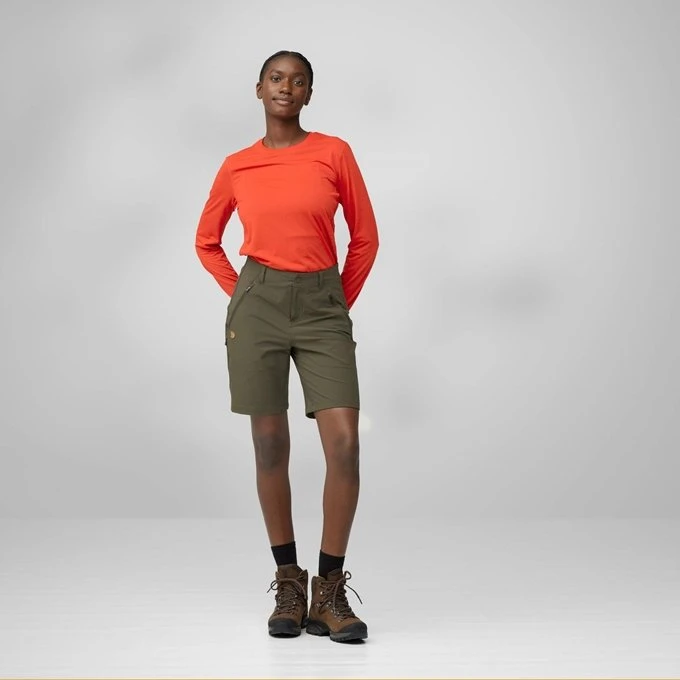 Fjällräven Abisko Trail Stretch Hose kurz deep forest (Damen)