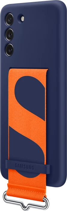 Samsung Silicone Cover with Strap für Galaxy S21 FE navy