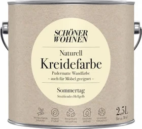 Schöner Wohnen Naturell Kreidefarbe innen sommertag strahlendes hellgelb, 2.5l