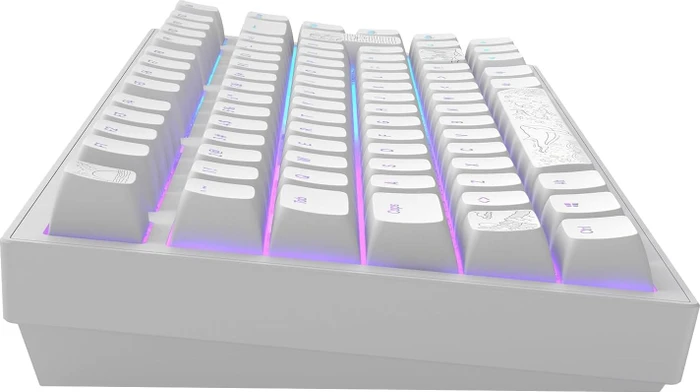 Dark Project ALU81A Terra Nostra Gaming Keyboard, weiß, LEDs RGB, g3ms Moonstone, USB, DE