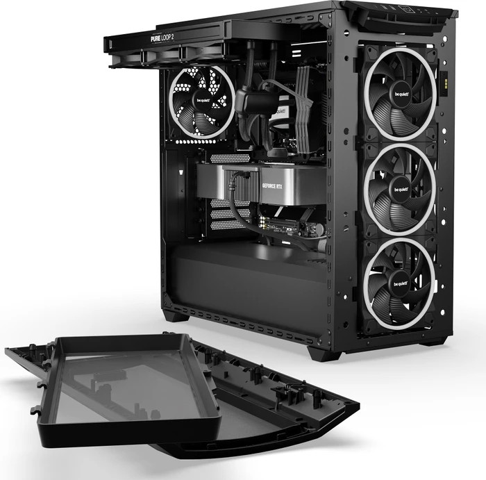 be quiet! Shadow Base 800 FX Black, Glasfenster, schallgedämmt