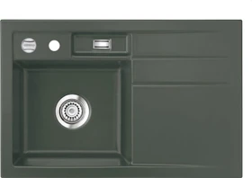 systemceram Bela 78 Einbau Becken links mit Ablauffernbedienung lava