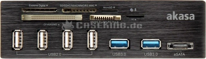 Akasa InterConnect Pro Multi-Slot-Cardreader, USB 3.0 19-Pin Stecksockel [Stecker]