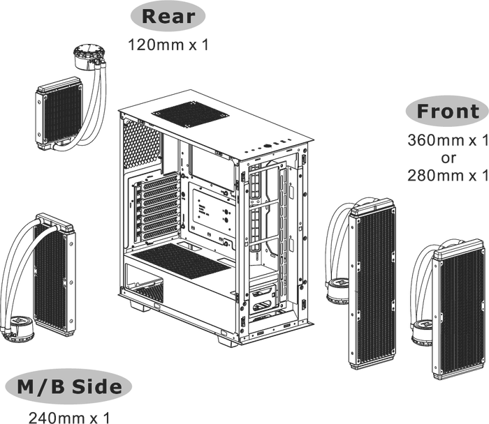Thermaltake Divider 300 TG, schwarz, Glasfenster