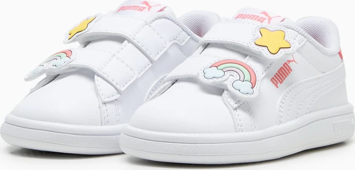 Puma Smash 3.0 Badges puma white/passionfruit (Junior)