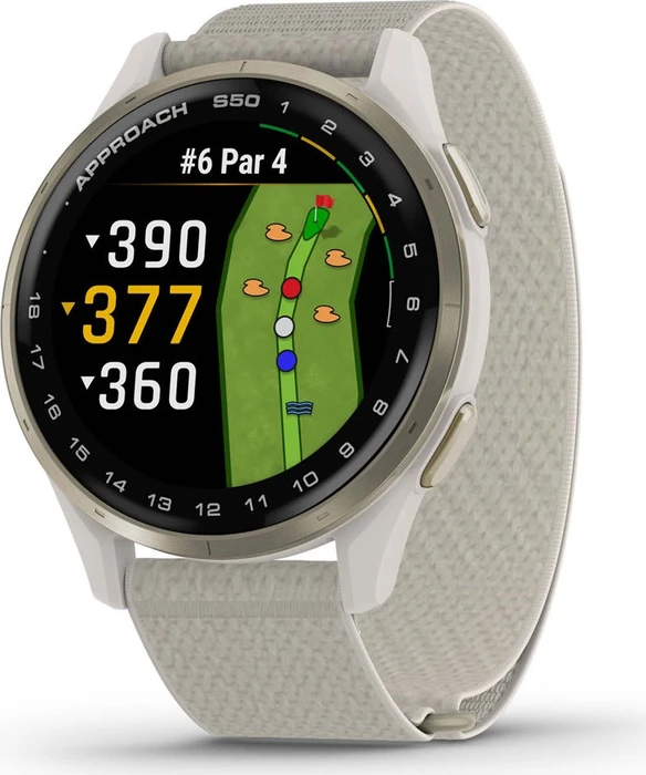 Garmin Approach S50 GPS-Golfuhr cream gold/ivory