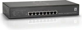 LevelOne GEP Desktop Gigabit Switch, 8x RJ-45, 60W PoE+ (GEP-0812 / 52083403)