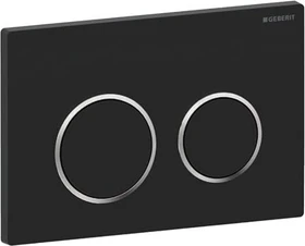 Geberit Omega20 Betätigungsplatte schwarz matt/glanzverchromt/schwarz matt