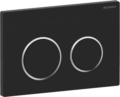 Geberit Omega20 Betätigungsplatte schwarz matt/glanzverchromt/schwarz matt