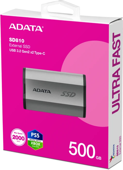 ADATA SD810, grau, 500GB, USB-C 3.2