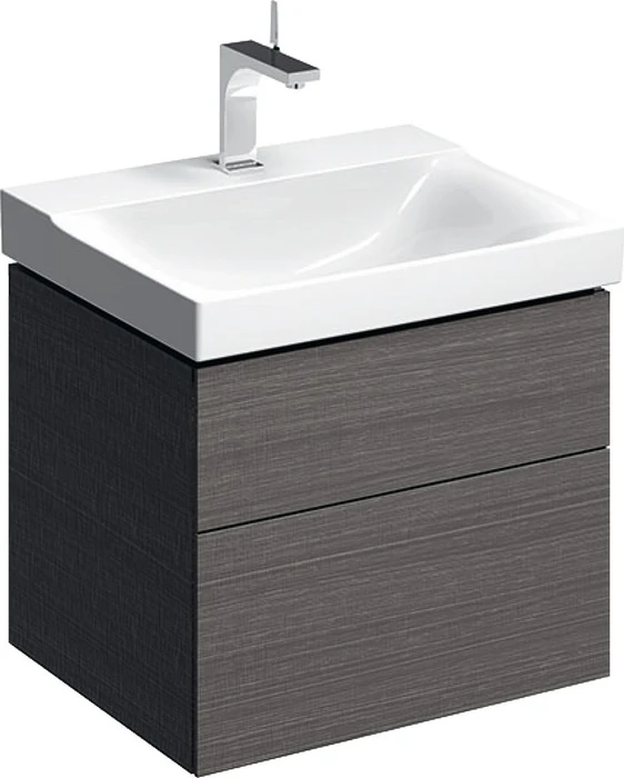 Geberit Xeno² Unterschrank für Waschtisch 58x53x46.2cm, 2 Schubladen, sculturagrau