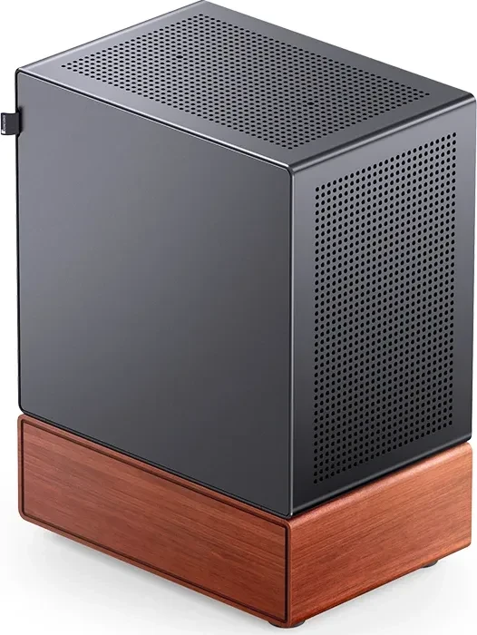 Jonsbo T7 Black, schwarz/braun, Glasfenster