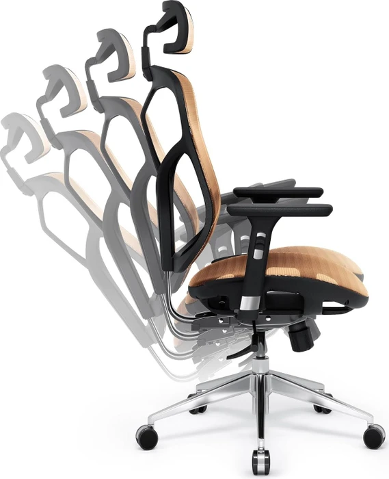 Diablo Chairs V-Basic Ergonomischer Bürostuhl, schwarz/orange