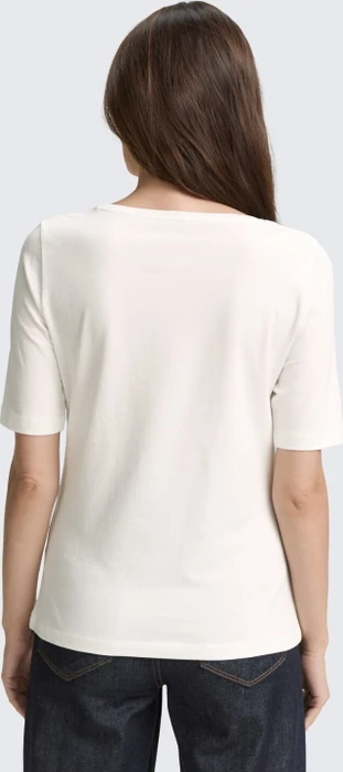 Tom Tailor Print T-Shirt kurzarm soft clear white (Damen)