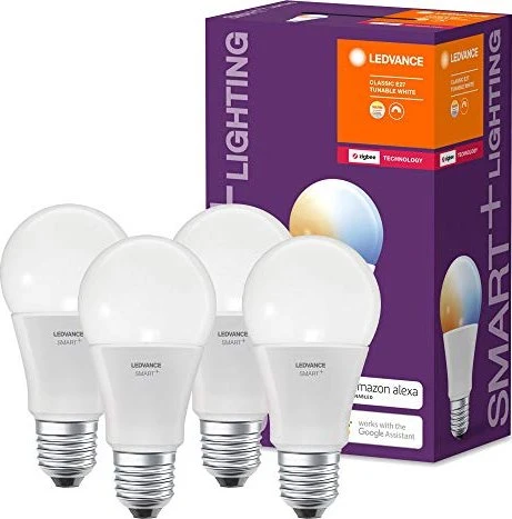 Osram Ledvance SMART+ ZB Classic Tunable White A60 60 9W E27, 4 Stück