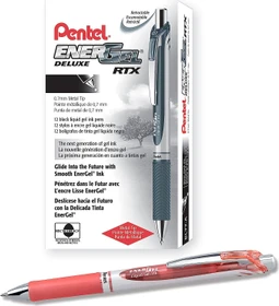 Pentel EnerGel XM BL77 Gelroller koralle/silber, 12er-Pack