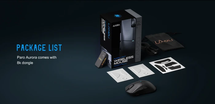 Lamzu Paro Aurora 8K Wireless Gaming Mouse schwarz, USB