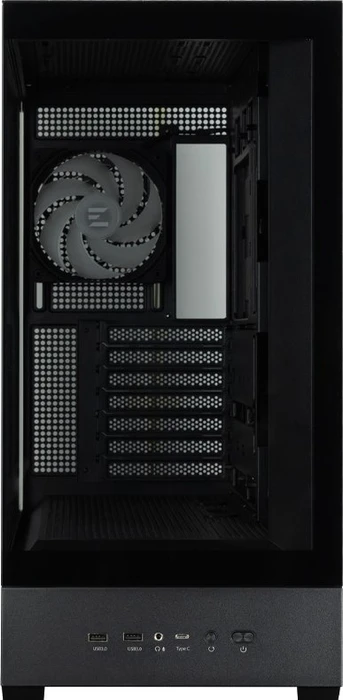 Zalman P40 DS Black, schwarz, Glasfenster