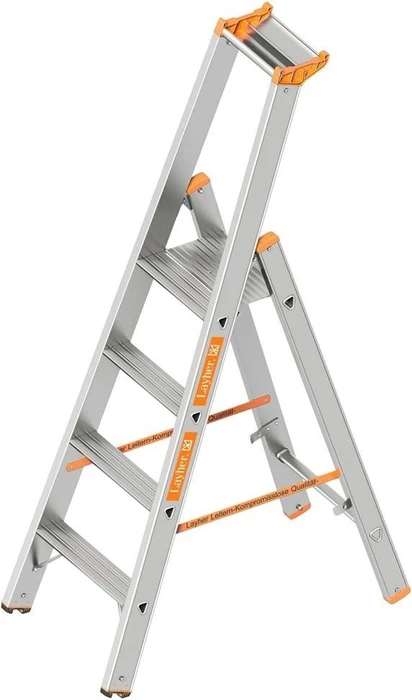 Layher Topic 1064 Alu Haushaltsleiter, 4 Stufen