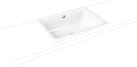 Kaldewei Cayono S 3189 Aufsatz-Waschtisch 58x41.5cm, mit Überlauf, alpinweiß