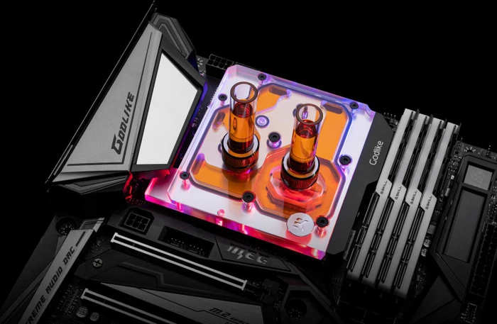 EK Water Blocks Quantum Line EK-Quantum Momentum MSI Z390 MEG Godlike D-RGB Monoblock, Nickel, Acryl