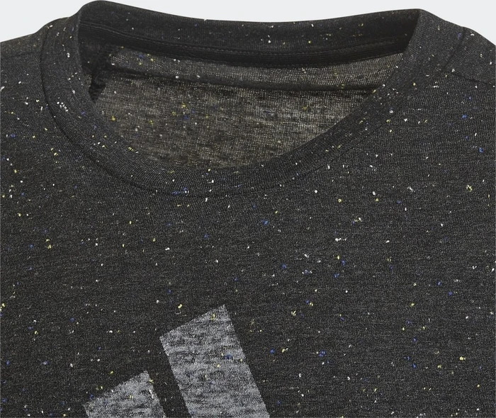 adidas Future Icons Cotton Loose Badge of Sport T-Shirt kurzarm black melange/white (Junior)