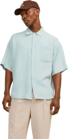 Jack & Jones Wide Fit Hemd kurzarm gray mist (Herren)