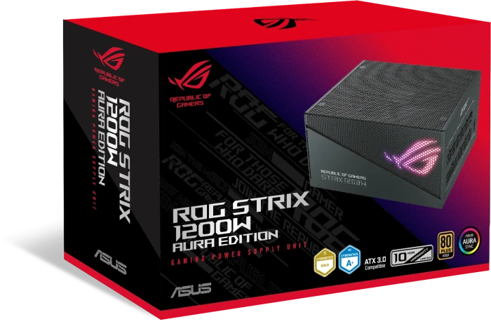 ASUS ROG STRIX 1200G Gold Aura Edition, ROG-STRIX-1200G-AURA-GAMING, 1200W, ATX 3.0